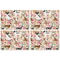 thumbnail image 1 of Chihuahua Dog and Flower Summer Placemats Table Placemats Set Of 4-Linen Kitchen Washable Placemats Table Mats 11.8"x17.7"Non-Slip Heat Resistant, 1 of 6
