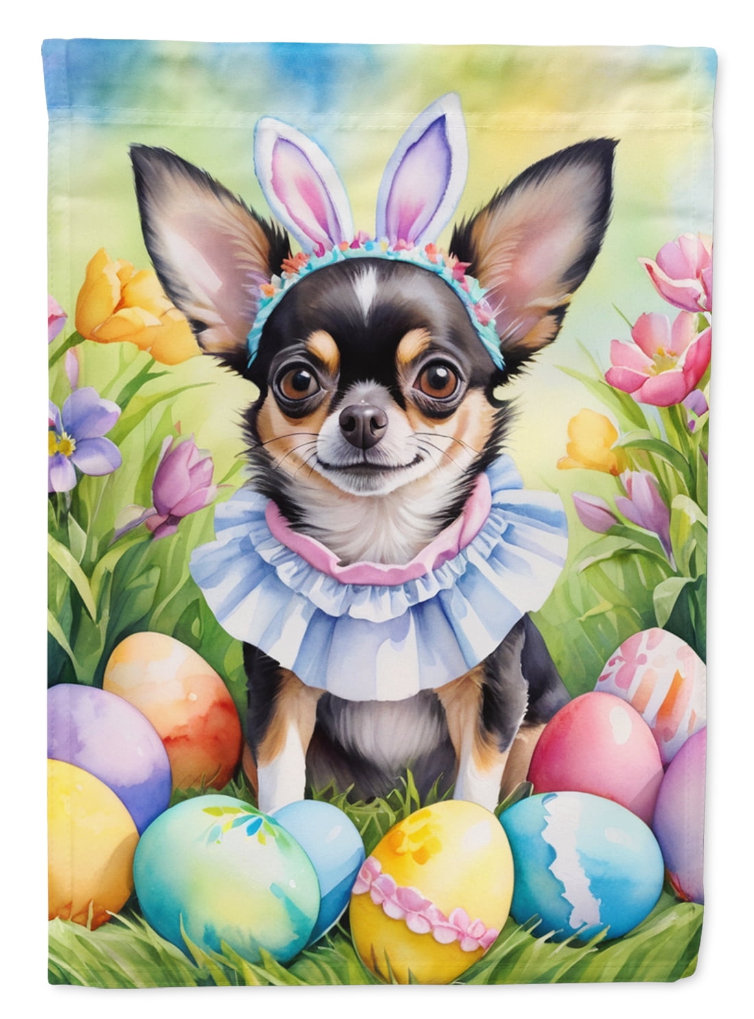 Chihuahua Easter Egg Hunt Garden Flag 11.25 in x 15.5 in