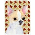 thumbnail image 1 of Chihuahua Fall Leaves Portrait Glass Cutting Board - Large, 1 of 1