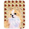 thumbnail image 1 of Chihuahua Fall Leaves Portrait Glass Cutting Board - Large, 1 of 1