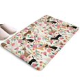 thumbnail image 1 of Chihuahua and Flower Florals Flannel Non Slip Door Rugs,Washable Door Mats Indoor,Decorative Door Mats,Dirt-Resistant and Absorbent Doormat for Entrance,Bedroom,Kitchen,Bathroom,31.5x17in(80x43cm), 1 of 4