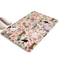 thumbnail image 1 of Chihuahua and Flower Florals Flannel Non Slip Door Rugs,Washable Door Mats Indoor,Decorative Door Mats,Dirt-Resistant and Absorbent Doormat for Entrance,Bedroom,Kitchen,Bathroom,23.5x16in(60x40cm), 1 of 5