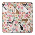 thumbnail image 1 of Chihuahua and Flower Florals Square Fitted Tablecloth with Elastic Edge,Square Table Cover,Washable Elastic Table Cover for Home Kitchen Party Decor 36"x36", 1 of 6