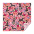 thumbnail image 1 of Chihuahua and Flower Florals Square Tablecloth,Waterproof Square Table Cover,Wipeable Spillproof Washable Table Cover for Home Kitchen Party Decor 42"X42"(107x107cm), 1 of 6