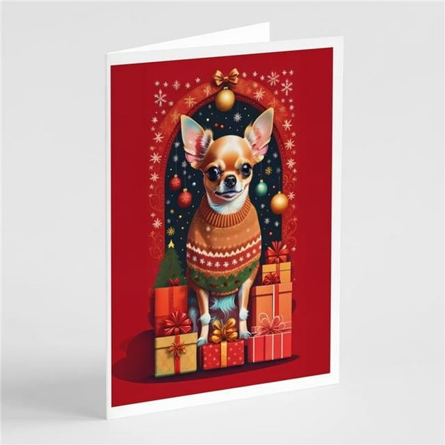 Chihuahua Holiday Christmas Greeting Cards Pack of 8 7 in x 5 in