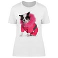 thumbnail image 1 of Chihuahua In Cool Pink Outfit T-Shirt Women -Image by Shutterstock, Female Medium, 1 of 2