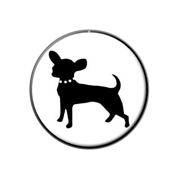 Chihuahua Lapel Hat Pin Tie Tack Small Round