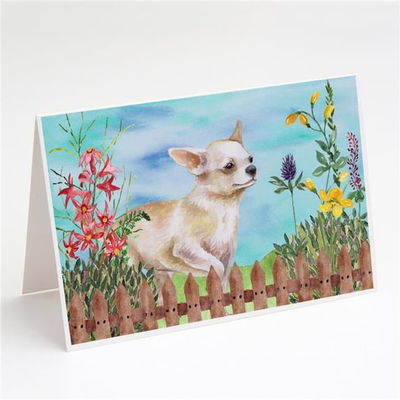 Chihuahua Leg Up Spring Greeting Cards & Envelopes - Pack of 8