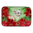 thumbnail image 1 of Chihuahua Leg up Poinsettas Dish Drying Mat, 1 of 7