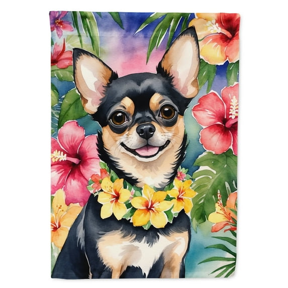 Chihuahua Luau House Flag