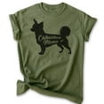 thumbnail image 1 of Chihuahua Mama T-shirt, Unisex Women's Shirt, Chihuahua Owner, Best Dog Mom Gift, Heather Military Green, Medium, 1 of 6