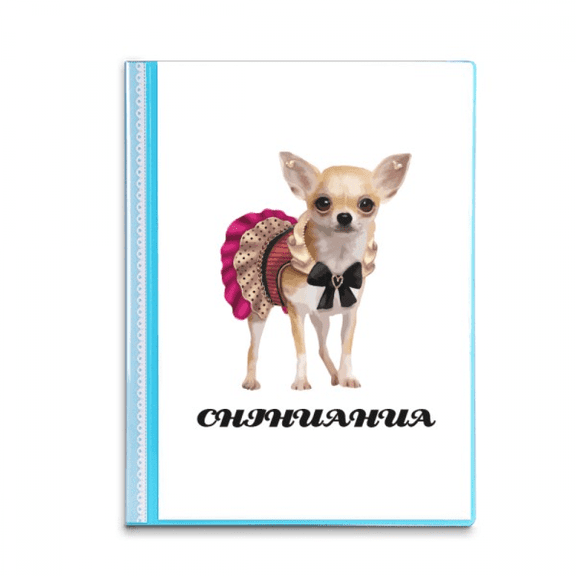 Chihuahua Mini Eyes Art Deco Fashion Book Sheet Protectors Portfolio Binder Folder