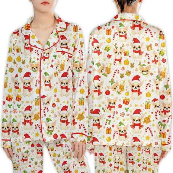Chihuahua Pajama Sets For Women, Dog Christmas Pajamas, Christmas Pajamas, Family Christmas Pajamas