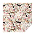 thumbnail image 1 of Chihuahua and Pioneer Flower Square Tablecloth,Waterproof Square Table Cover,Wipeable Spillproof Washable Table Cover for Home Kitchen Party Decor 52"x52"(132x132cm), 1 of 6