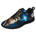 thumbnail image 1 of Chihuahua Police Dog Thin Blue Line Christian Cross Running Shoes Sneakers Mesh Black Size 7.5, 1 of 5