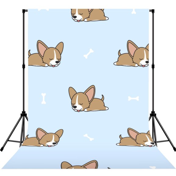 Chihuahua Puppy Bone Sleeping Dog Photography Backdrop 5x7Ft Background for Photo Studio Video Recording Birthday Party Wedding Home Decor