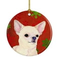 thumbnail image 1 of Chihuahua Red Snowflakes Holiday Christmas Ceramic Ornament SS4679, 1 of 2