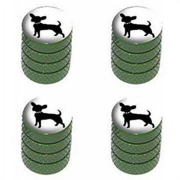 Chihuahua Tire Rim Wheel Aluminum Valve Stem Caps, Multiple Colors
