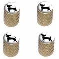 thumbnail image 1 of Chihuahua Tire Rim Wheel Aluminum Valve Stem Caps, Multiple Colors, 1 of 1
