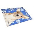 thumbnail image 1 of Chihuahua Winter Snowflakes Glass Cutting Board Large, 1 of 1