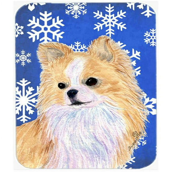 Chihuahua Winter Snowflakes Holiday Mouse Pad, Hot Pad Or Trivet