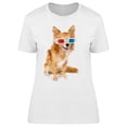 thumbnail image 1 of Chihuahua With 3D Glasses T-Shirt Women -Image by Shutterstock, Female 3X-Large, 1 of 2