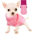 thumbnail image 1 of Chihuahua Yorkie Sweater, 2 Pieces Dog Sweaters for Small Dogs, Turtleneck Knitted Dog Clothes for Small Dogs, Winter Warm Pullover Sweaters, Pet Cat Sweater Cold Weather Puppy Clothes Outfits XS, 1 of 6