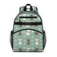 thumbnail image 1 of Chihuahua and Dog Paw Print Green Backpack for School, Cute School Bag with Adjustable Shoulder Straps and Padded Back, 15.25"x11.5"x5.25", 1 of 5