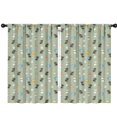 thumbnail image 1 of Chihuahua and Dog Paw Print Green Insulated Teens Curtains Set Of 2, Bedroom Essentials, Toddler Room Decor 42"x63", 1 of 5