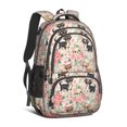 thumbnail image 1 of Chihuahua and Floral Beige Pattern Backpack for School, Cute School Bag with Adjustable Shoulder Straps and Padded Back, 16.9"x12.6"x5.9", 1 of 5
