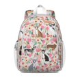 thumbnail image 1 of Chihuahua and Flower Florals Backpack for School,Cute School Bag,Schoolbag with Adjustable Shoulder Straps & Padded Back,15"x11.42"x5.5", 1 of 6