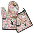 thumbnail image 1 of Chihuahua and Flower Florals Kitchen Oven Mitt and Pot Holder Sets 2 Pcs for Baking, Cooking and Grilling, Heat Resistant Up To 392 °F, 1 of 7