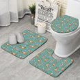 thumbnail image 1 of Chihuahua and Footprints Bathroom Rugs Sets 3 Piece,Toilet Cover Set,Absorbent Non Slip Bathroom Mats Sets with U-Shaped Contour Rug Toilet Rug Set, 1 of 5