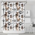 thumbnail image 1 of Chihuahua and Footprints Shower Curtain 84"x72" ,Bathroom Decorative Shower Curtains Set with 12 Hooks,Modern Waterproof Washable Shower Curtain, 1 of 6
