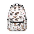 thumbnail image 1 of Chihuahua and Yarn Ball White Pattern Backpack for School, Cute School Bag with Adjustable Shoulder Straps and Padded Back, 15.3"x11"x7.1", 1 of 5