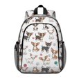 thumbnail image 1 of Chihuahua and Yarn Ball White Pattern Backpack for School, Cute School Bag with Adjustable Shoulder Straps and Padded Back, 15"x11.42"x5.5", 1 of 5