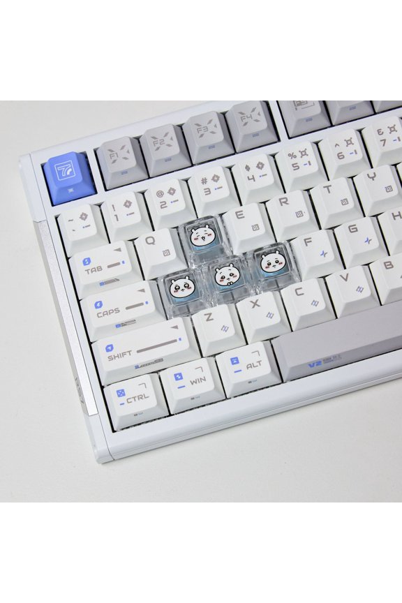 Chiikawa 4 Pcs Handmade Transparent Pc Backlit Keycaps For Mechanical Keyboard
