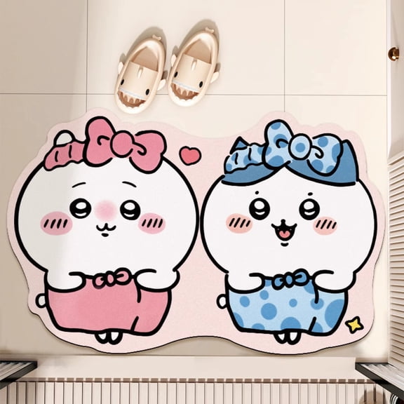 Chiikawa Anti-Skid Durable Easy To Clean Bathroom Door Mat High Quality Super Absorbent Bathroom Door Mat