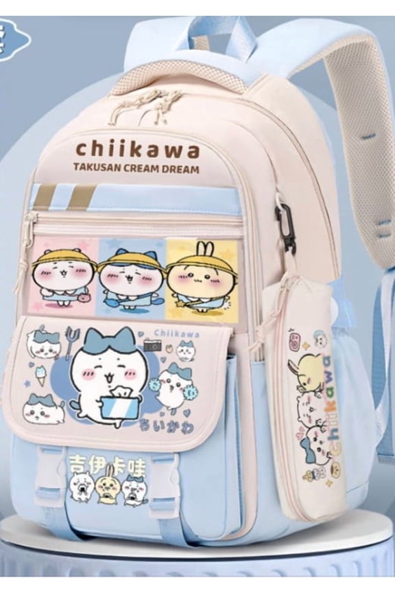 Chiikawa Backpack Book Bags Cartoon Usagi Hachiware Primary Spine Protection Lightweight