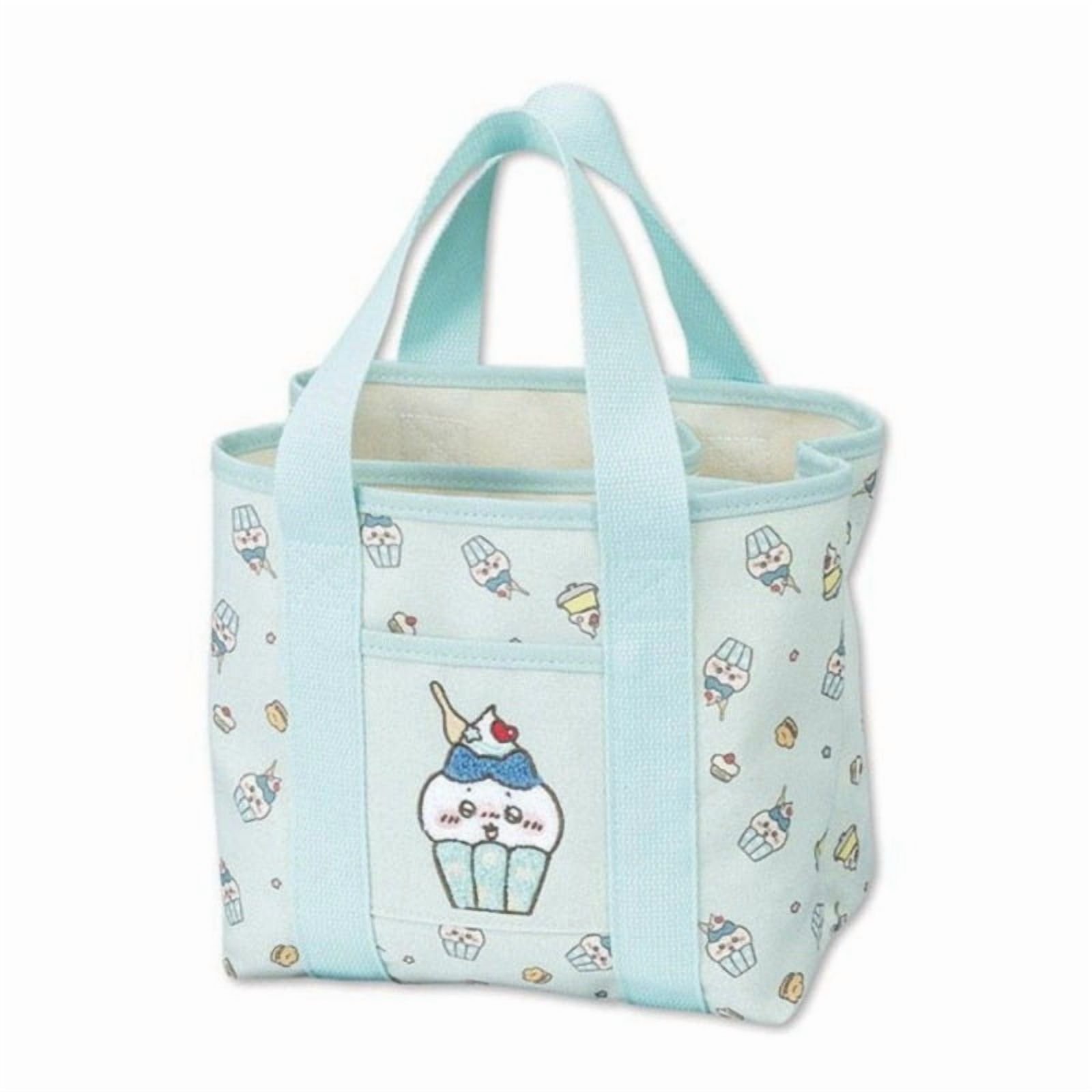 Chiikawa Bento Bag Hachiware Cartoon Cute Character Canvas Open Partition Layer Tote Creative Lunch Box Bag Commuting Portable
