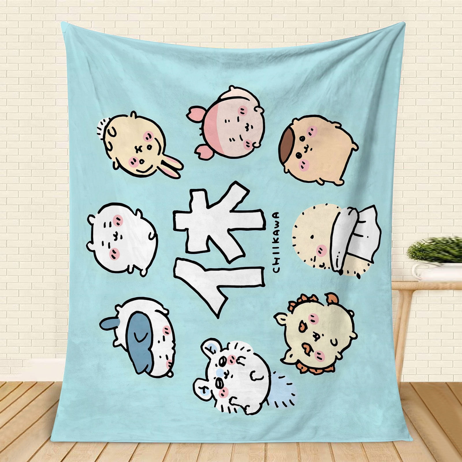 Chiikawa Blanket Super cute pink flannel blanket air-conditioned nap blanket, hotel blanket, air-conditioned blanket, Four seasons blanket, sofa blanket, bed blanket, travel picnic blanket