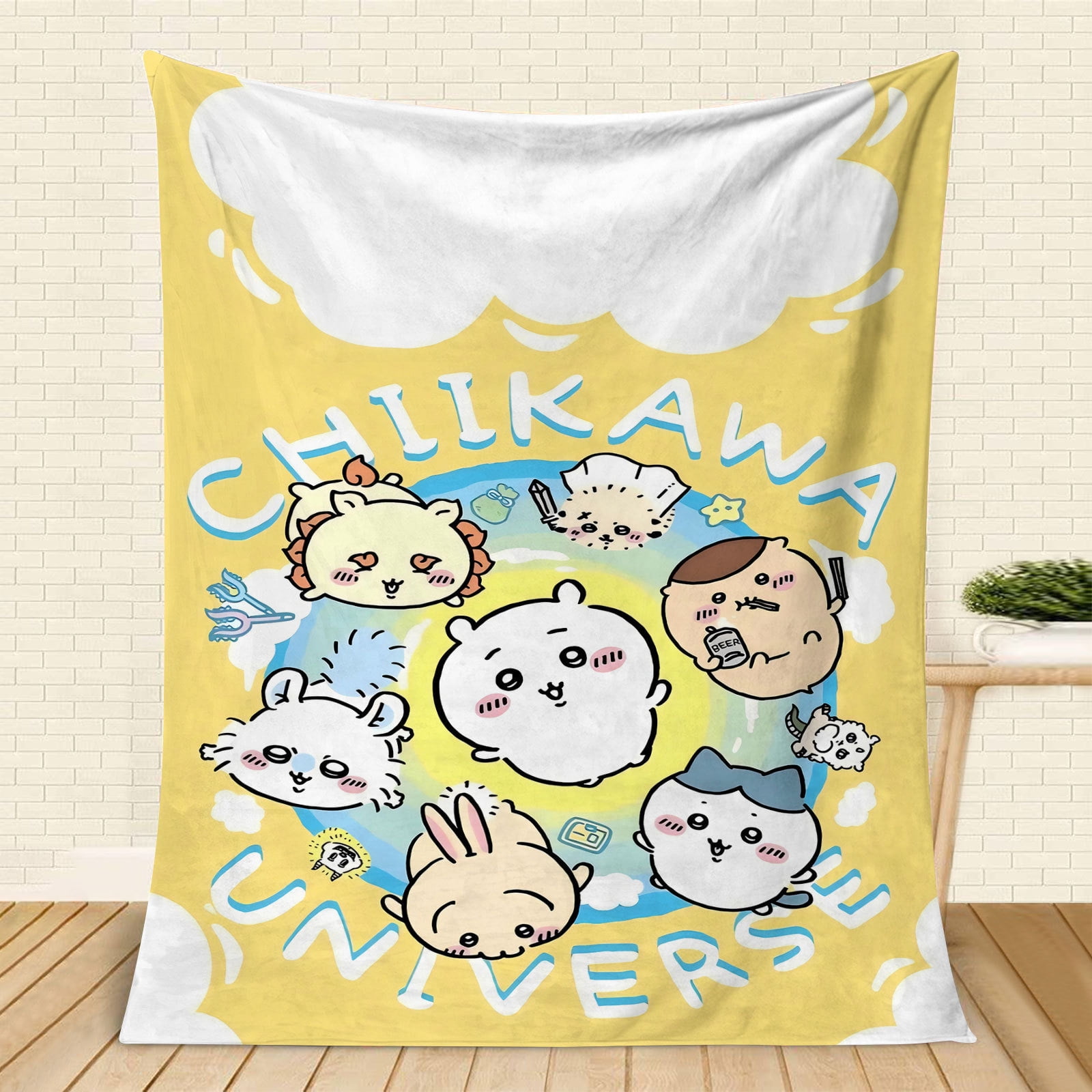 Chiikawa Blanket Super cute pink flannel blanket air-conditioned nap ...