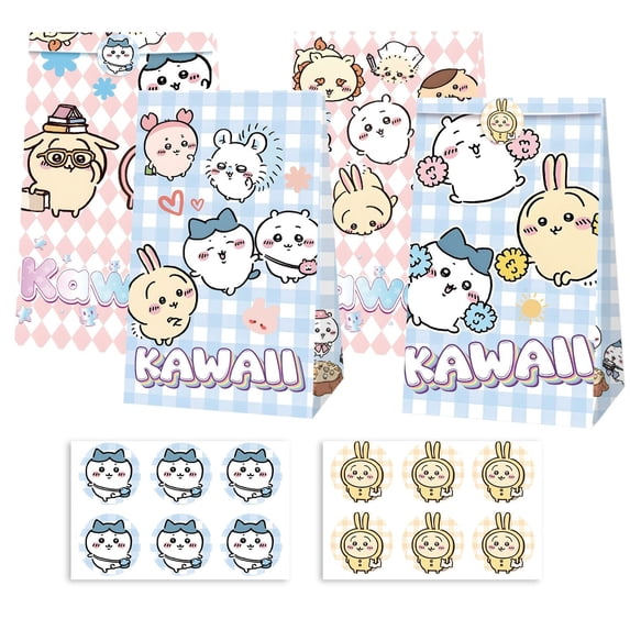 Chiikawa Candy Bags 12PCS Party Favor Gift Bags Birthday Party Decorations