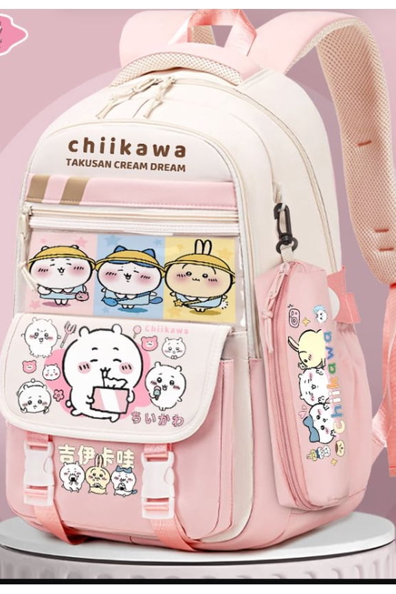 Chiikawa Cartoon Backpack Spine Protection Lightweight Usagi Hachiware Comfortable Casual