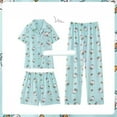 thumbnail image 1 of Chiikawa Cartoon Cute Hachiware Pajamas Women's Summer New Short-sleeved Home Wear Three-piece Set, 1 of 10