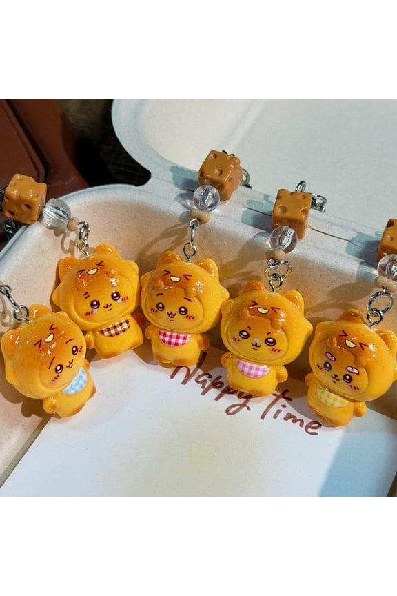 Chiikawa Cartoon Key chain Cute Funny Bib Pendant Backpack Small Pendant Backpack Key Mobile Phone Pendant Accessories