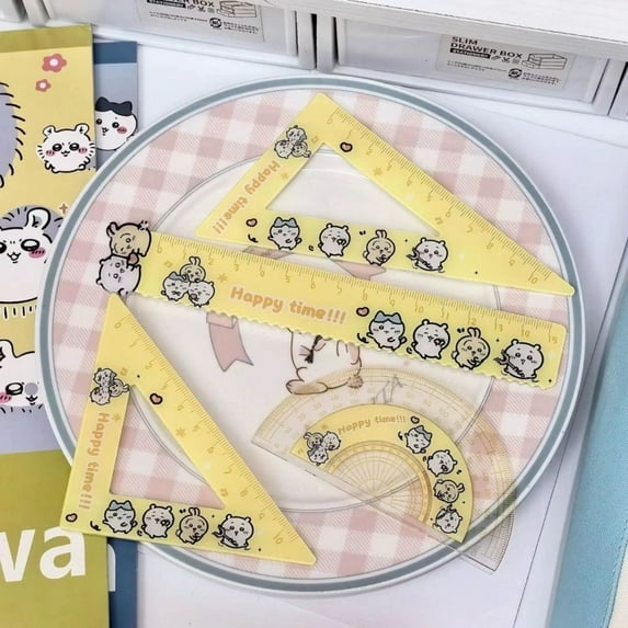 Chiikawa Cartoon Ruler Kawaii Creative Acrylic Rulers Drawing Tools ...