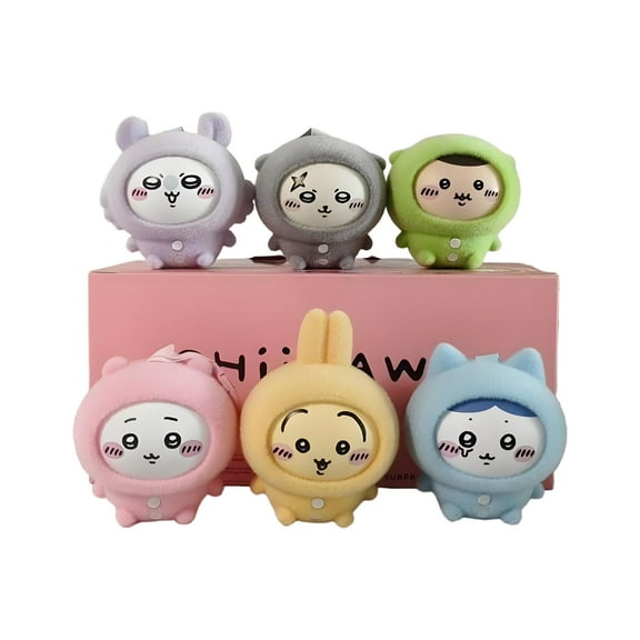 Chiikawa Cute Pajama Series Changeable Face Cute Dolls Surprise Box, Figurines, Collectible Gifts A - 7cm