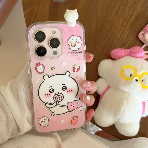 Chiikawa Hachiware Usagi Cute Cartoon Lying On The Phone Case For Iphone 16/15/14/13 Pro Max - Efficient Protective Phone Cover