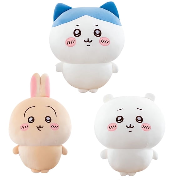 Chiikawa Hachiware Usagi Plush Dolls Toy Merch Decompression Hugable Stuffed Animal Soft Cuddly Plushie Merchandise Decorations Pillow Children's Gifts 11.8inch 3-piece set